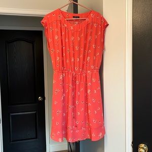 RW&CO pink floral sleeveless dress, Size L